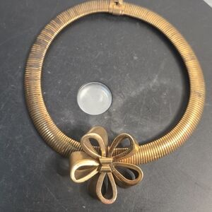 Ernest Steiner Original Gold-Tone Flower Collar Necklace  Statement Choker